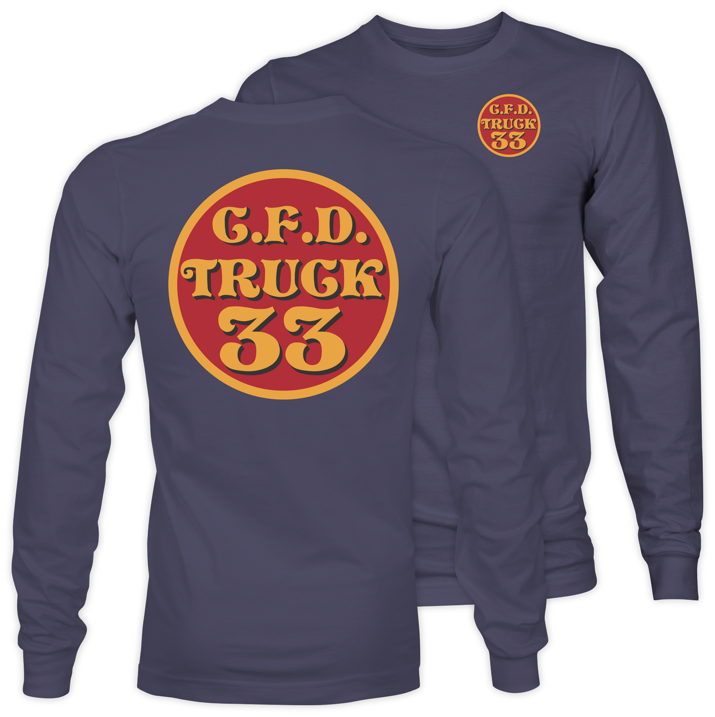 Truck 33 Standard Medallion Adult Long Sleeve Tee